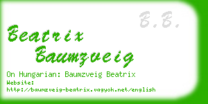 beatrix baumzveig business card